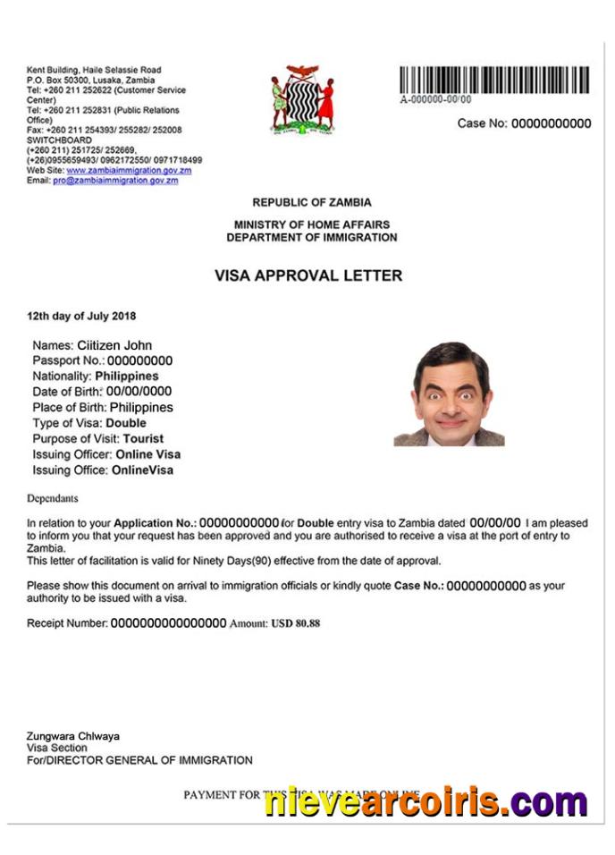 ZAMBIA e-visa